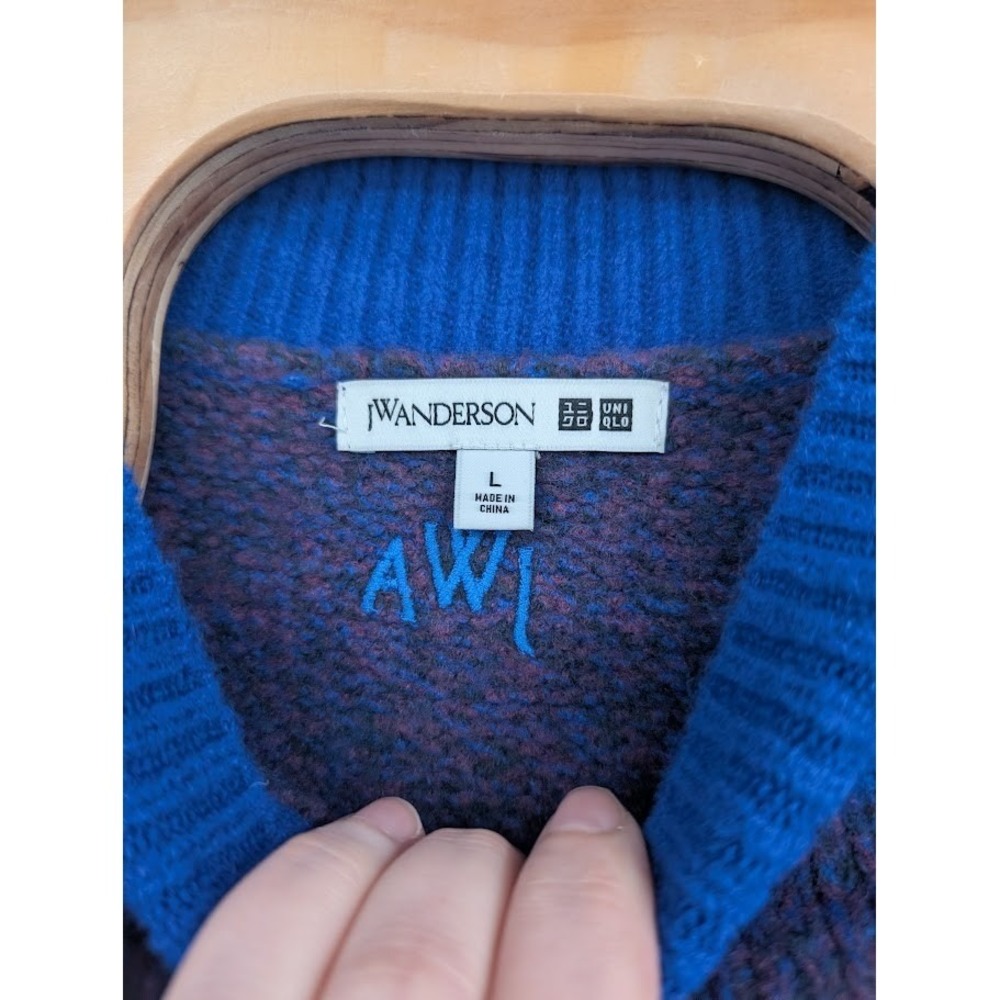 J.W. Anderson x Uniqlo Knit Jumper sweater‎ dress blue purple sz L - Picture 3 of 6